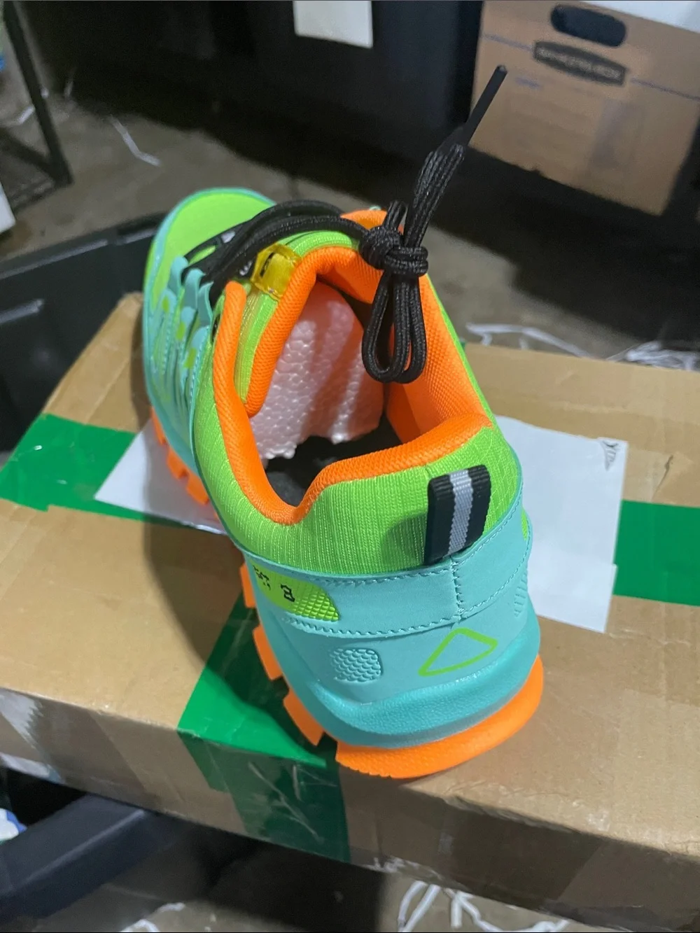 Bakers Neon Green & Orange Women’s Athletic Sneakers